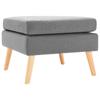 Day and Night - Day and Night Light Gray Fabric Footstool