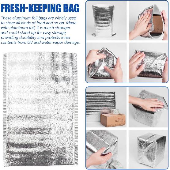 40 pcs Thermal Insulated Mailers Disposable Insulation Shipping Thermal Box Liners Thermal Padded Envelopes Insulation Bag for Food Fruit Take- out
