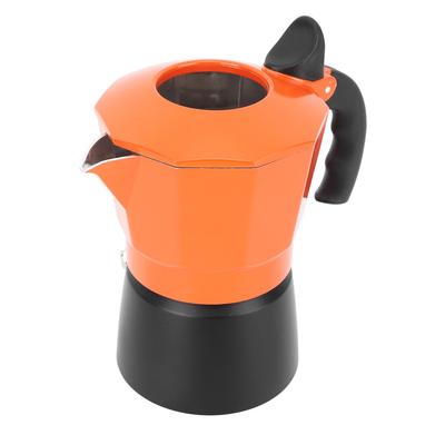 Moka Pot Stovetop Coffee Pot 2 Valve Aluminium Alloy Heat Resistant Heat Insulation Coffee Maker