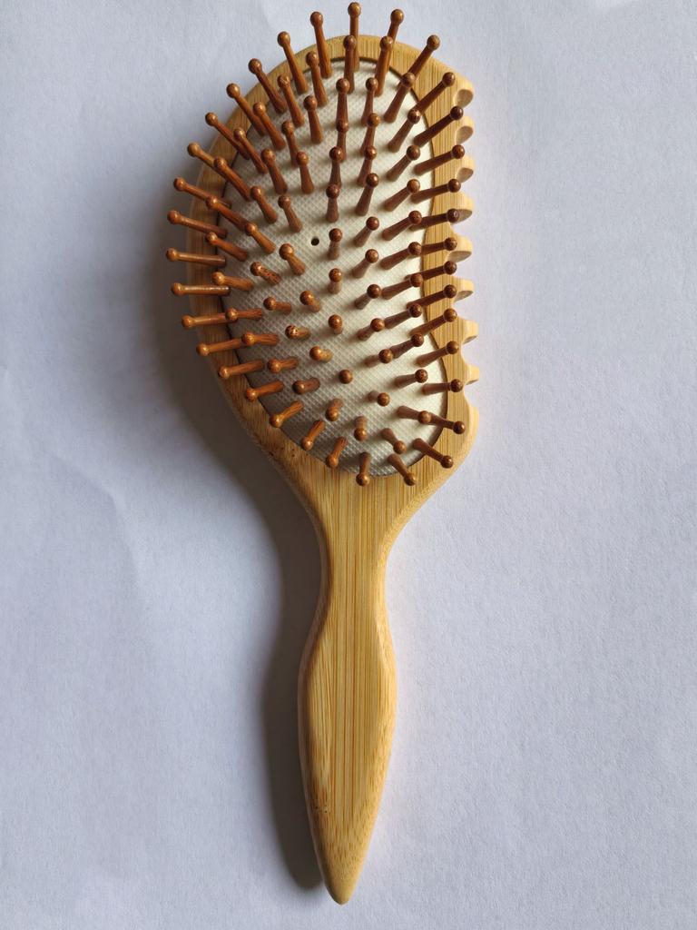 Bamboo Wooden Curl Defining Brush Curly Hair Brush for Detangling, Shaping and Defining Curls for Women and Men Wet & Dry Hair