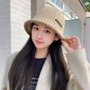 Windproof Knitted Bucket Hat Warm Women Fisherman Hat Fashion Wool Basin Cap  Shopping Travel