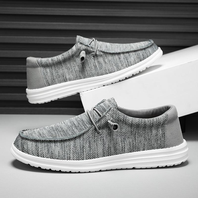 Chaussures en toile légères pour hommes - Grande taille, coupe large - Extra larges, fond plat, confort pour pieds larges.