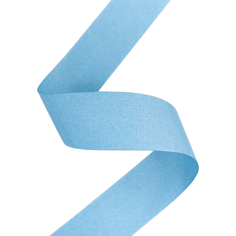 Polyester Gross Grain Ribbon Blue Pattern Denim Double Face Grosgrain Ribbon 38mm
