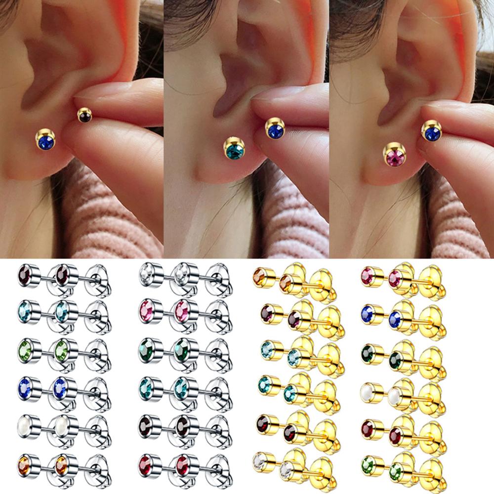 Anti-sensitive Rustproof Ear Piercing Earrings Stainless Steel Stud Earrings Ear Piercing Stud