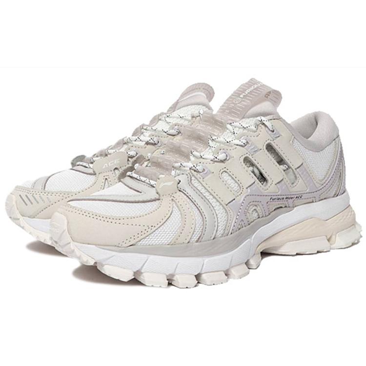 Li Ning Furious Rider ACE 1.5 Freizeitschuhe Damen Niedrig geschnitten Weiß/Grau ARZP012-4