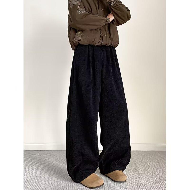 Maillard Yamamoto pants men's autumn and winter trendy brand velvet thickened drape lazy wind loose casual versatile wide-leg pants