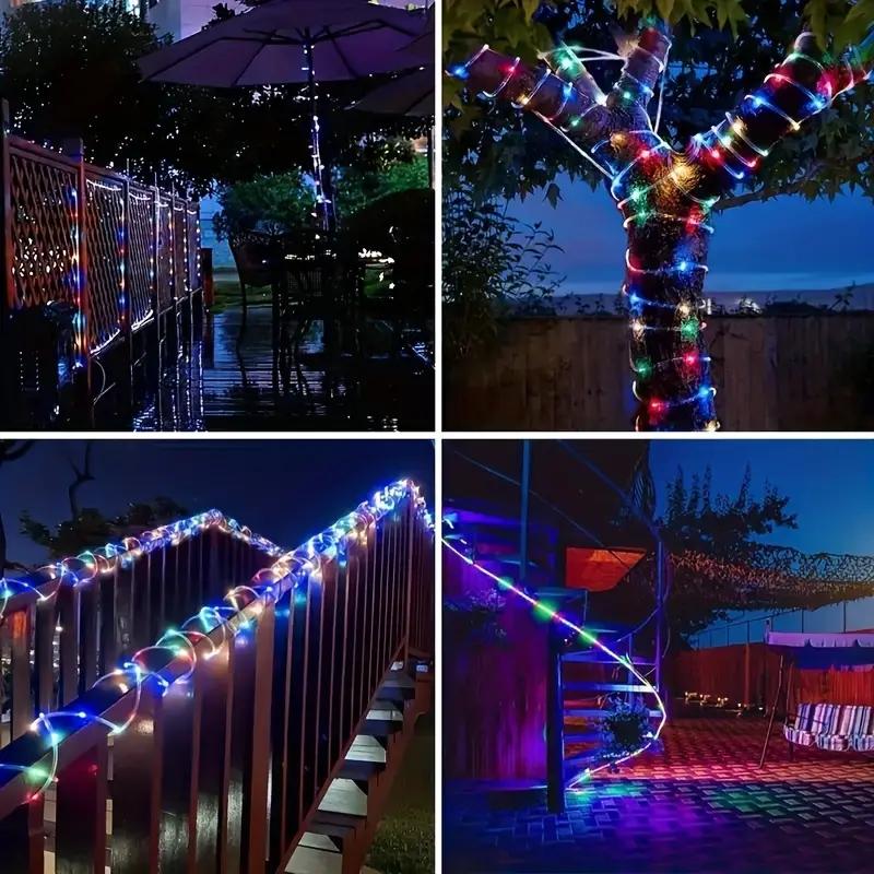 1pc 50/100 LEDs Multicolor Outdoor Solar String Tube Light Decorative Light for Courtyard Garden Landscape Holiday Party Decor