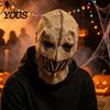 Scarecrow Latex Masque Halloween Masque, Adults Scary Full Head Honor Haunted House Role Play Cosplay Party Props for Costume, One Piece Elastic