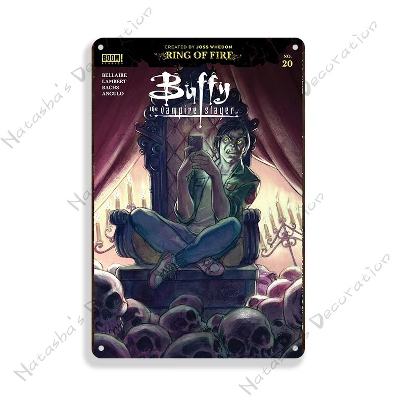 Buffy the Vampire Slayer Plakát Klasický TV kovový plakát Vintage kovová cedule Pánská jeskyně Garáž Kovová deska Průmyslová dekorace