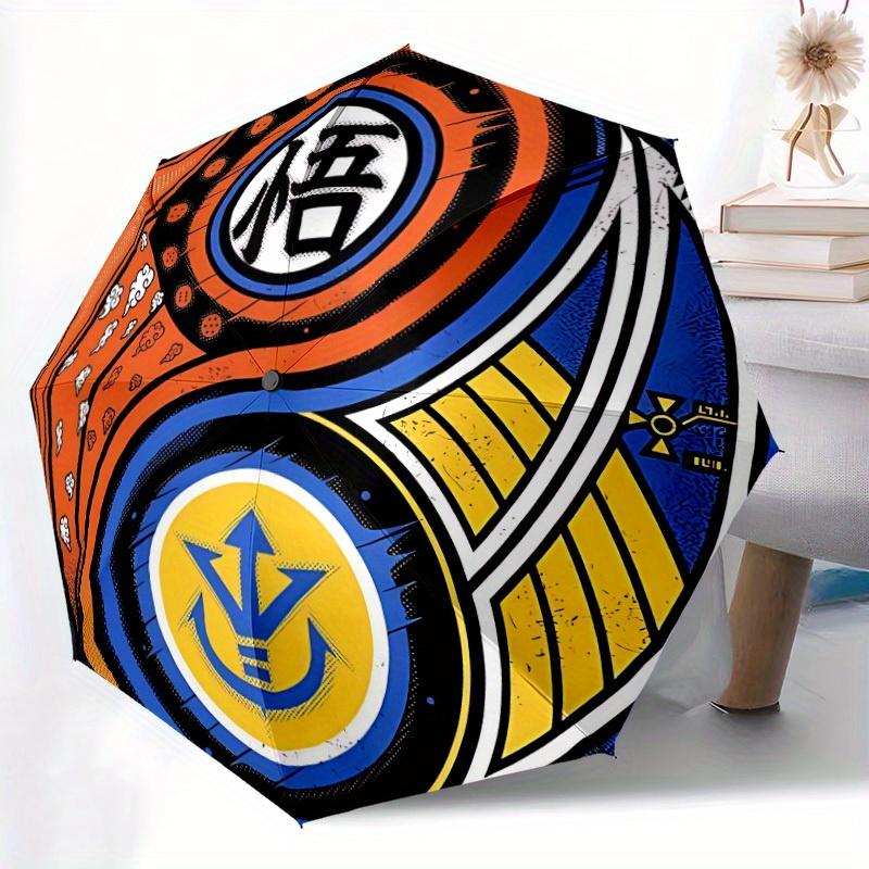 Dragon Ball Automatic Umbrella - Foldable with 8 Iron Ribs, Portable for Outdoor, Gift, Outdoor Umbrell, Playful Accessory, Durable High Qua