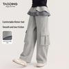 Girls' 2025 Trendy Fake Two-Piece Cargo Pants