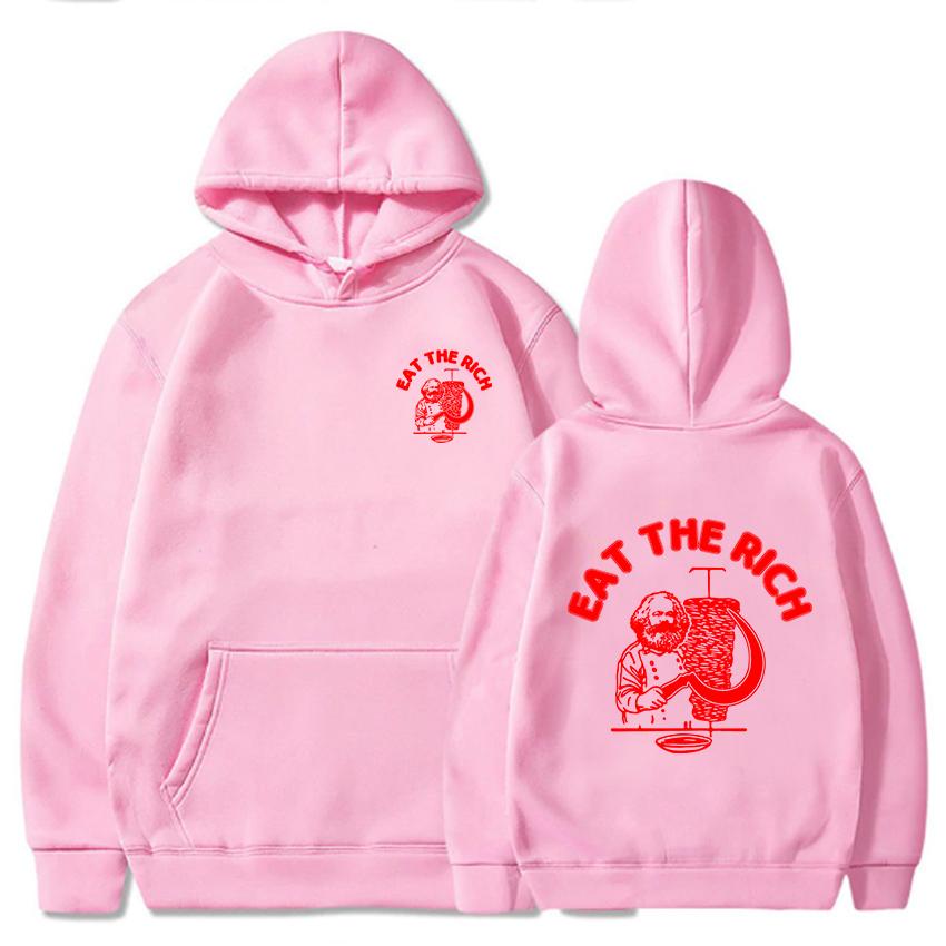 Döner Kebab Eat The Rich Hoodie Herren Basic Unisex Herbst/Winter Pullover Harajuku Paar Bedruckte Sweatshirts Streetwear Hoodies