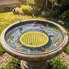 Bright Yellow Bee Float Floating Island, Honeycomb Design Drinking Platform, Safe Pollinator Garden Accessory for Bees Butterflies Cup Backyard