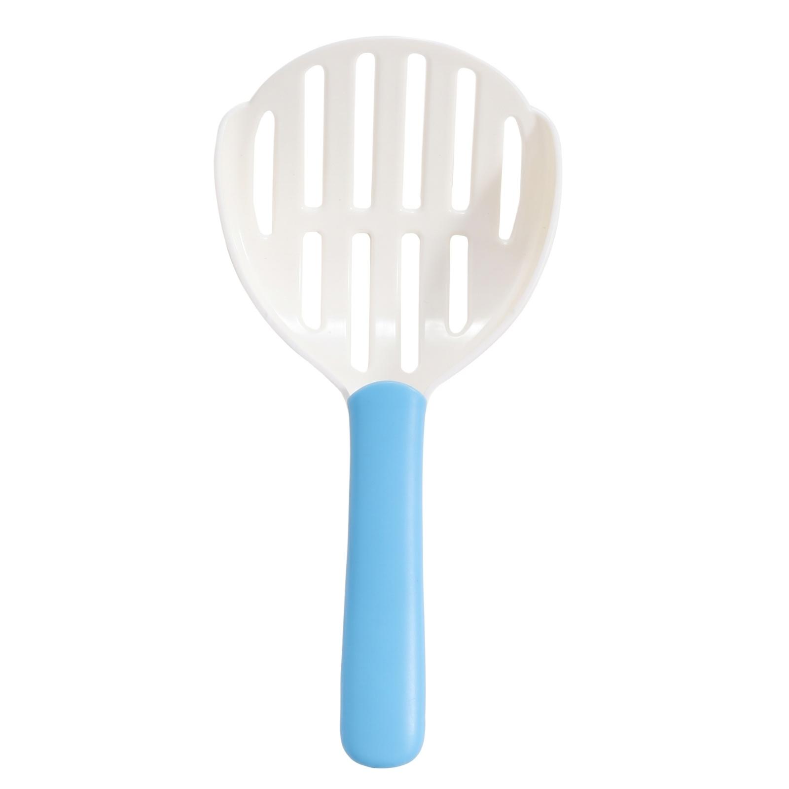 

Plastic Cat Litter Scoop with Dual-Color Design Durable Pet Waste Shovel for Easy Cleaning and Efficient Sifting of Clumping Cat Litter One Size белый