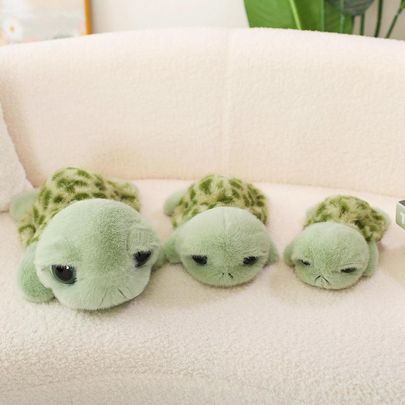 Cute Cute Big-Eyed Turtle Turtle Doll Plush Toy Green Turtle Doll Children'S Company Soothing Doll