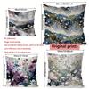 Watercolor Wildflower Mountain Landscape Throw Pattern Cushion Cover Suitable For Sofa Bedroom Car Pillow Cover
