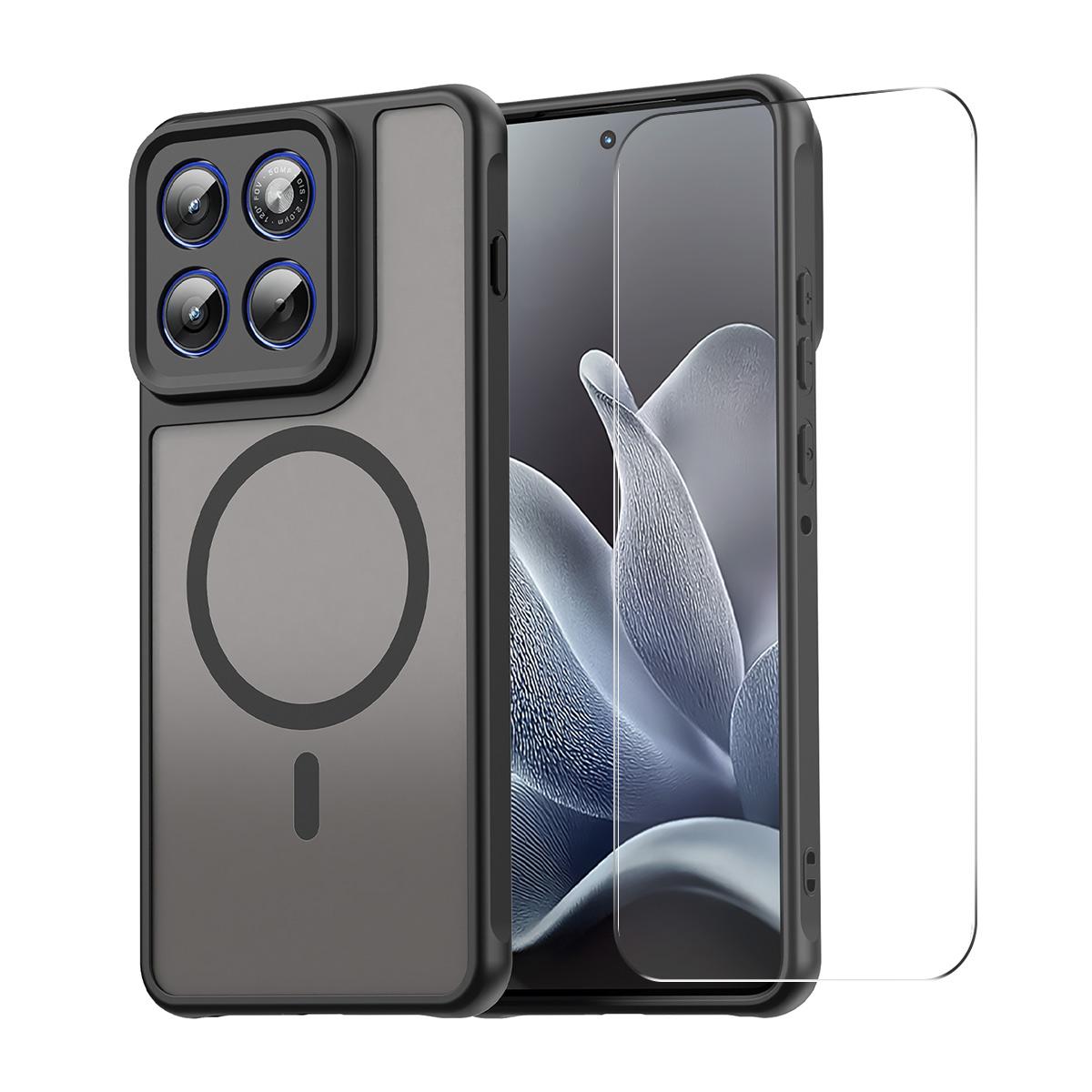 

Для Motorola Edge 70 5G ENKAY HAT PRINCE Магнитный чехол с закаленным стеклом 9H PC TPU Матовая крышка для телефона
