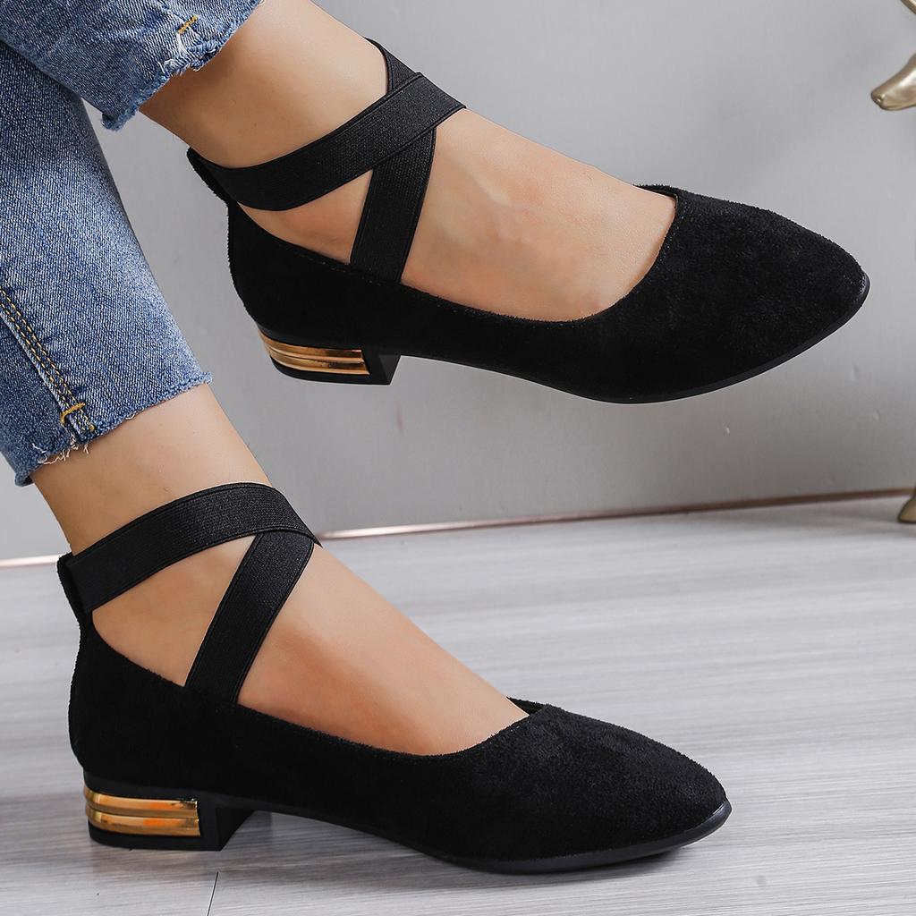 Móda 2025 Dámské ploché boty Baletní Protiskluzové Kotníkové Elastický Pásek Boty Dámské Venkovní Pohodlné Tenisky Dámský Trend Chůze Mokasíny