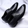Men Dressing Shoes Lace Up Formal for Men's Wedding Shoe Leather Social Wedding Designer Pointed Toe Black Office Men Shoes
