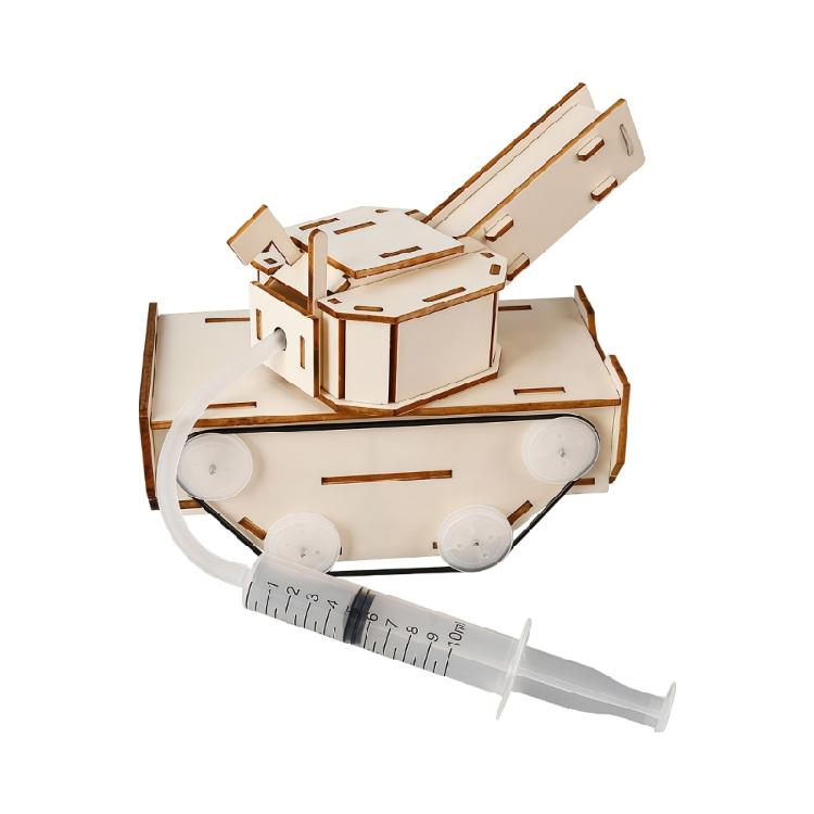 

Деревянный Интерактивный Проект Креативный Моторизованный Танк Игрушка Для Детского Научного Образования Креативный DIY Электрический Танк Игрушка 1