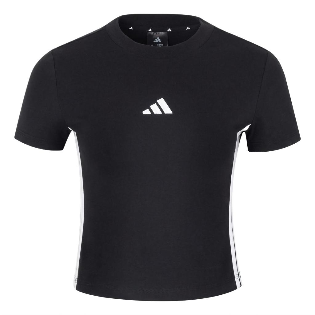 Adidas 3S SJ Baby Comfortable Soft Versatile Short Sleeve T-Shirt Women Tops Black JY8570