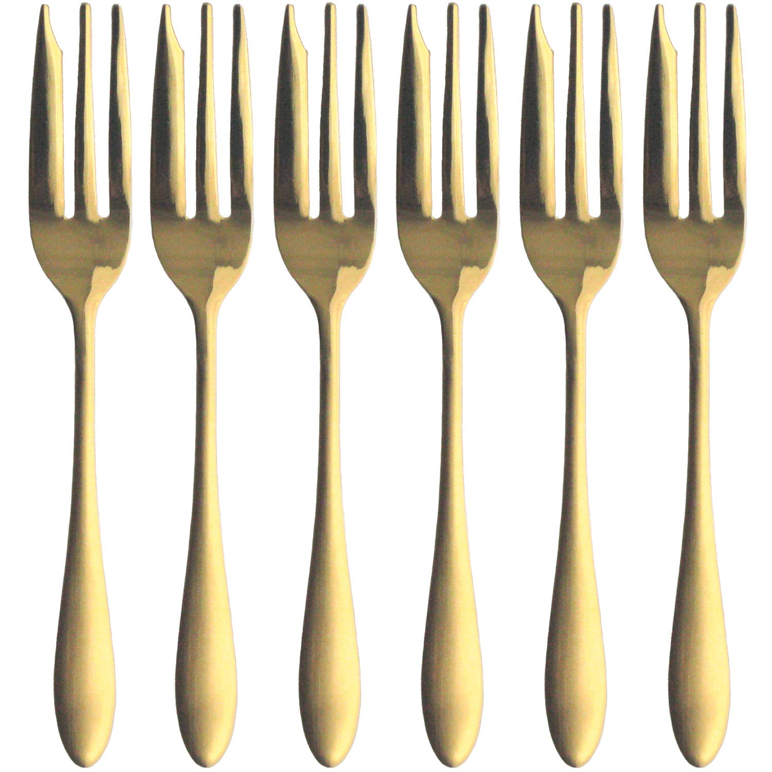 

Nagao Tsubamesanjo Cake Fork Gold Stainless Steel Made in Japan 5+1 14.5cm 18-0