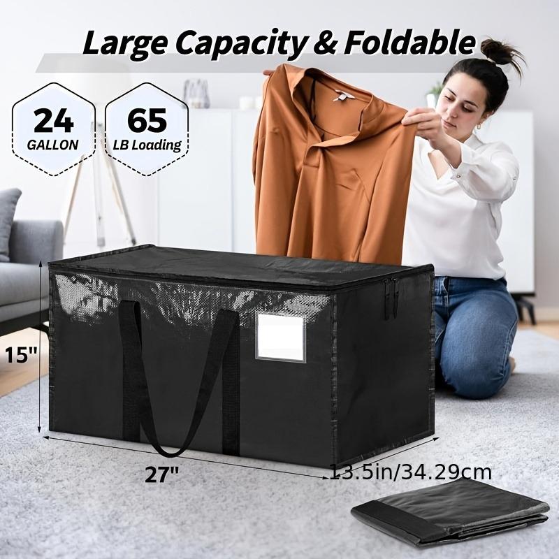 Heavy Duty Storage Bag With Zipper And Handles Large Moving Box Perfect For Moving College Dorm Travel Camping Christmas Decorat
