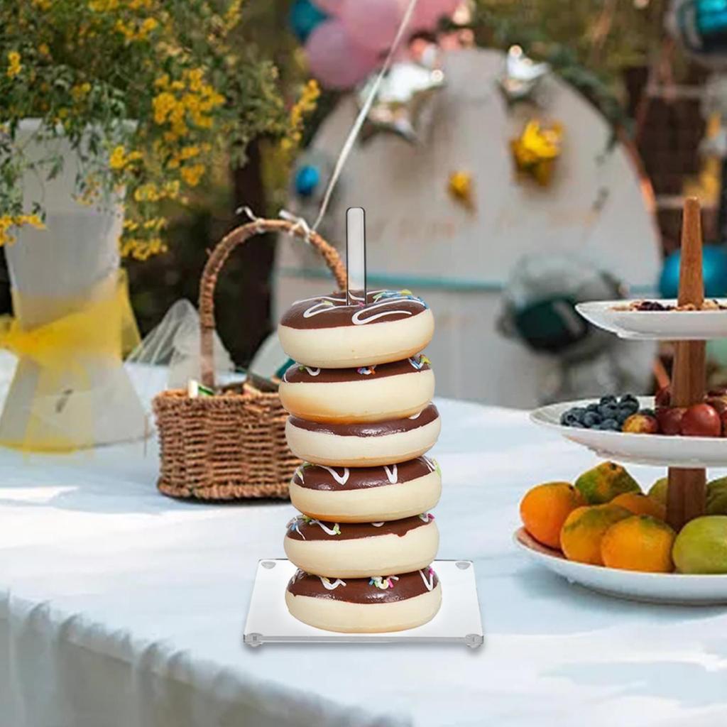 Robuster Acryl-Donutständer, Tischdekoration, Bagel-Präsentation für Abschlussfeier, Hochzeit, Jahrestag, Babyparty, Thanksgiving