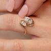 Fashionable Classic Sparkling Zircon Inlaid Women's Ring, Personalized and Trendy Daily Party Jewelry Gift
