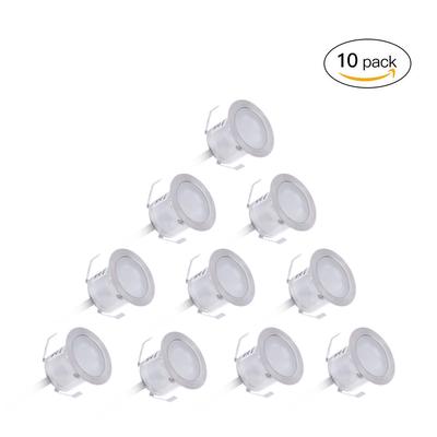 10PCS Small Recessed In-ground Underground IP67 Waterproof Spotlight Outdoor Garden Decorations