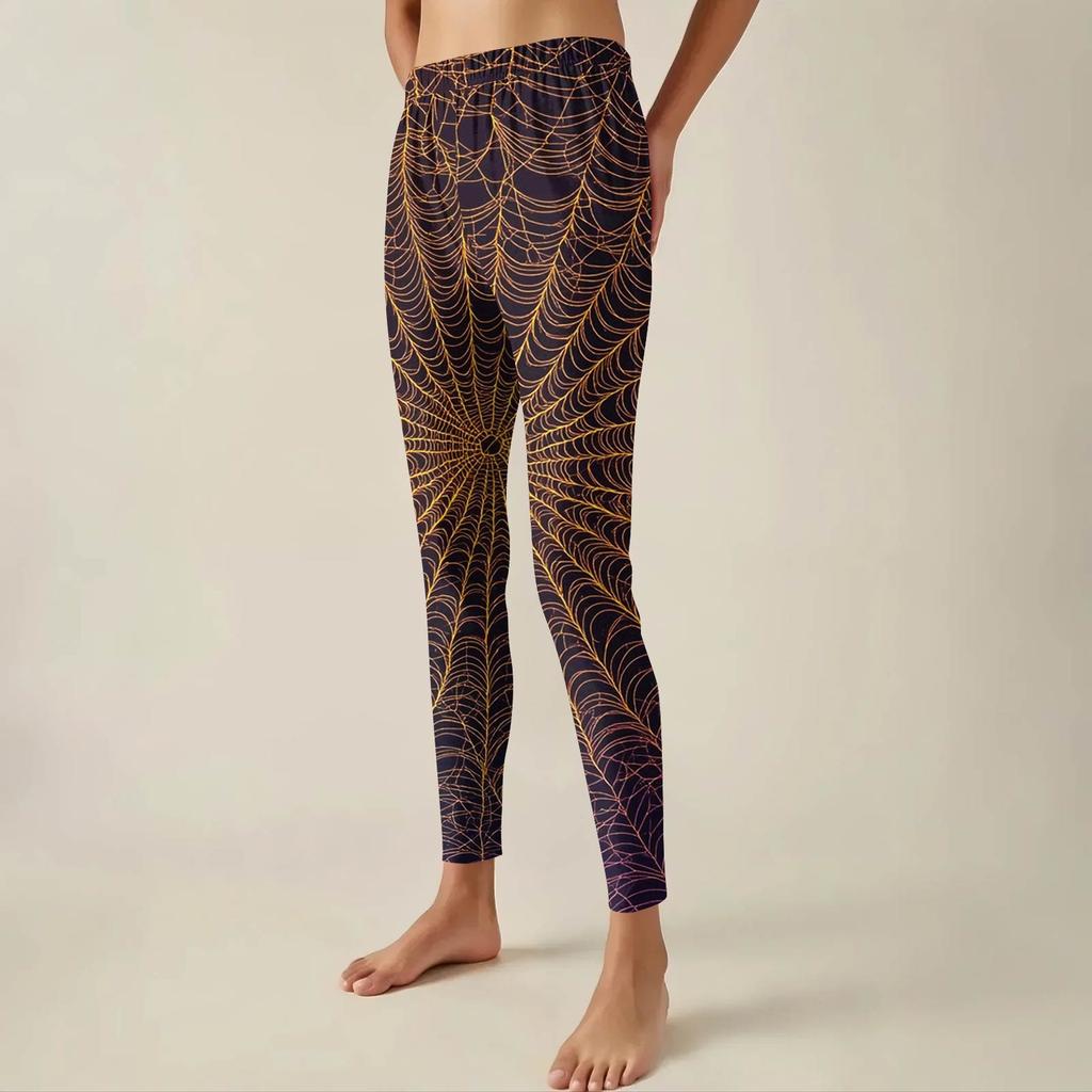 Women's Pants Halloween Printed Stretchy Soft Bottoms Casual Home Sleeping Pants