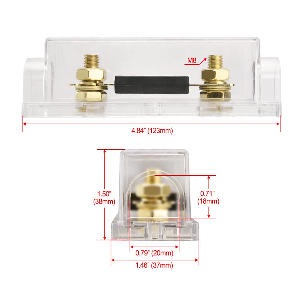 Heschen Car ANL Fuse Holder with 60A ANL Fuse Automotive