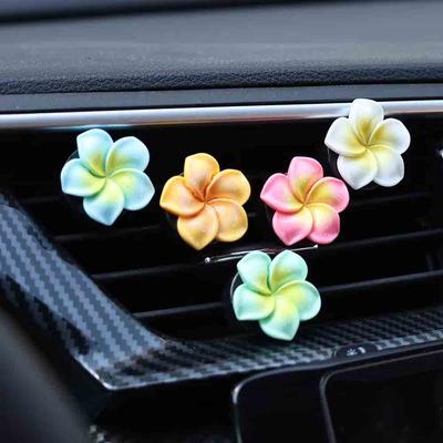 Nieuwe frangipani kleine madeliefjes auto luchtrooster parfum clip auto aromatherapie clip kleine bloem decoratie