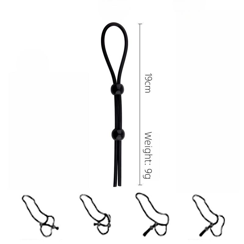 Regulowany pierścień na penisa liny dla dorosłych mężczyzn silikonowy wytrysk opóźnienie Cock moszny pierścień męski trwały pierścień na penisa Sex zabawki