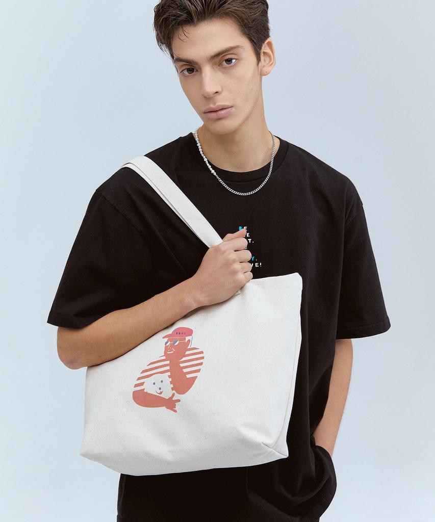 Bbyb [Stray Dog Support Campaign] Cotton Old Boy Two-Way Eco Bag