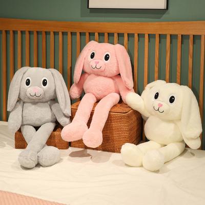 80/100cm Heißer Verkauf Kreative Hasen-Plüschtiere zum Ziehen am Ohr Kawaii Hasenpuppe Weiches Kuscheltier Schlafkissen Kindergeburtstagsgeschenke