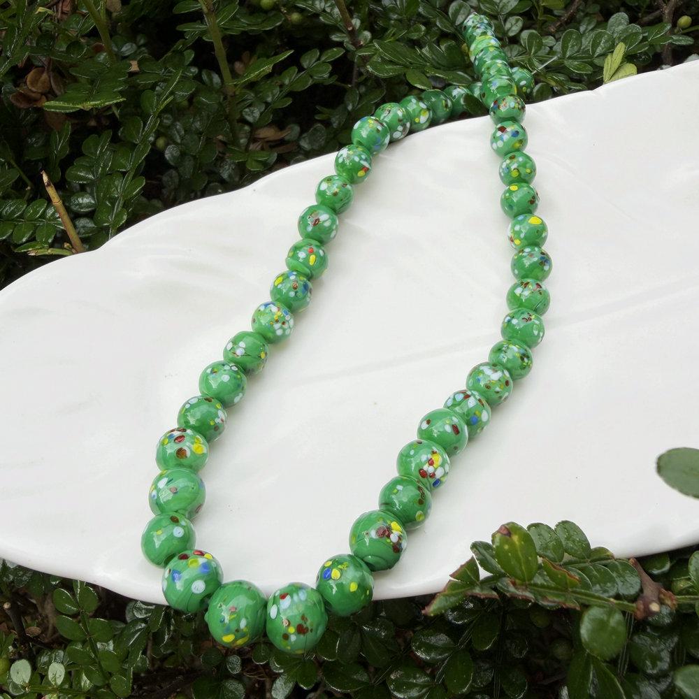 Colorful Thousand Flower Speckled Glass Beads for Handmade DIY Crafts
