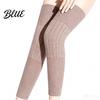 Thermal Knee Braces 1 Pair Knit Leg Warmers for Elderly Women Soft Stretchy Winter Thick Sleeves Anti-slip Long Boot Socks Cold Weather Breathable