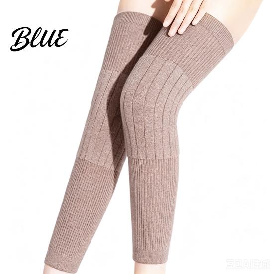 Thermal Knee Braces 1 Pair Knit Leg Warmers for Elderly Women Soft Stretchy Winter Thick Sleeves Anti-slip Long Boot Socks Cold Weather Breathable