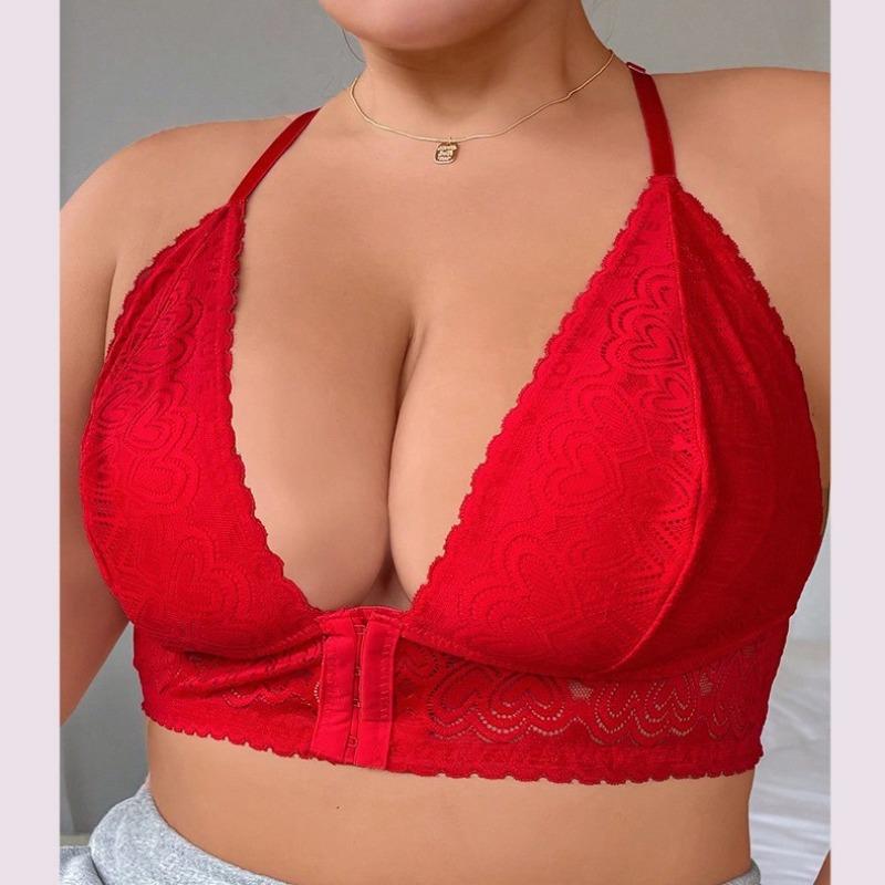 Plus Size Front Closure Push Up Bra Sexy Pure Desire Style
