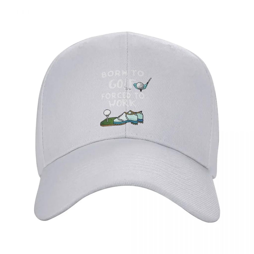 Personalized Born To Golf Forced To Work Baseball Cap Hip Hop Women Unisexs Adjustable Dad Hat Summer Snapback Hats