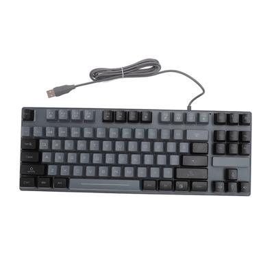 Herní klávesnice 87 kláves ABS krytky kláves RGB podsvícená Kontrastní barva Multimediální ovládání Drátová klávesnice