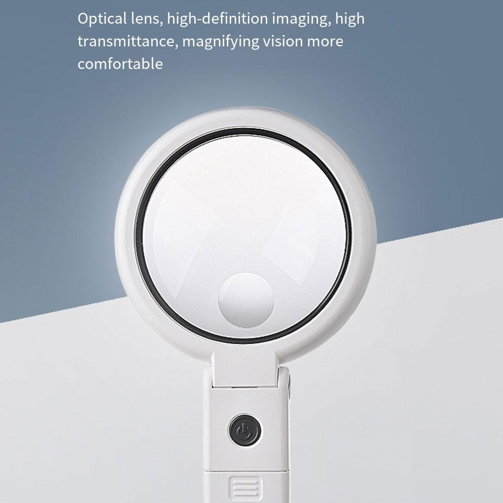 

Magnifying Glass Loupe LED Magnifier Light Reading Repair Rechargeable
