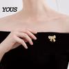 Alloy Brooch Pin Rhinestone Flower Pin,Bow Deer Red Lip Lapel Clothes Dress Suit Hat Bag Clothing Accessories, Elegant Jewelry for Women Electroplated