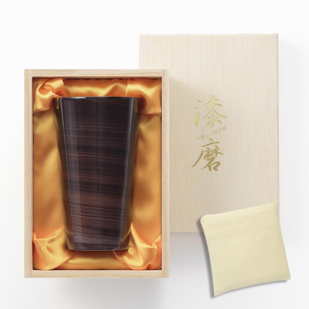 Tsubame Yamanaka Lacquer Straight Tumbler Shikage Urushi X 300cc Eco Bag Made In Vietnam Urushi Made In Japan J-kitchens-bag 7.5cm 12.5cm / /
