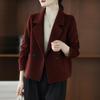 100% Wool Women Jacket Autumn Wool Blazer Handmade Suit Jacket Winter Warm Wool Coat
