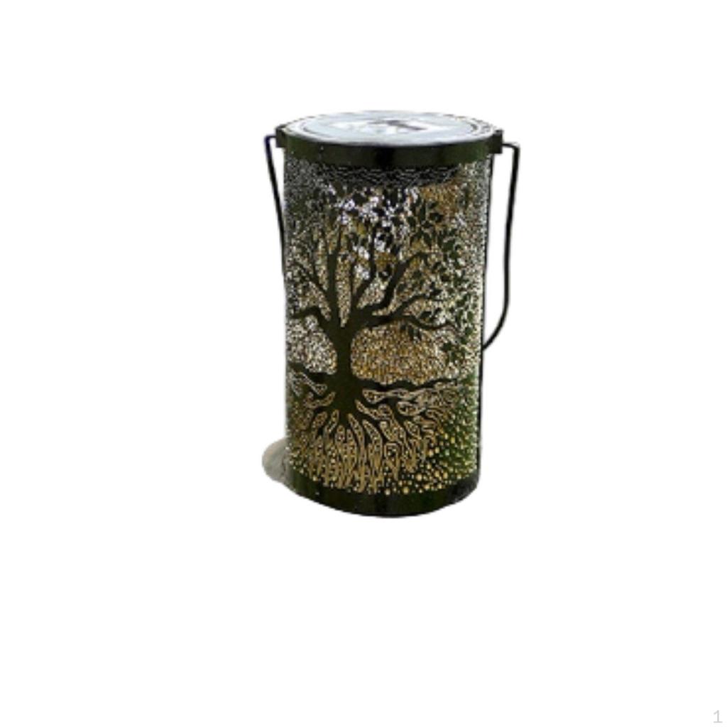 Hollow Tree Lantern Waterproof Solar Garden Flickering Effect
