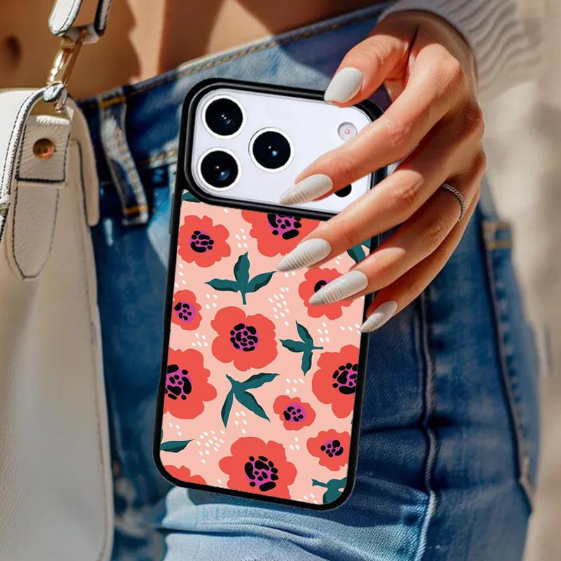 Floral Pattern Flowers Collage Phone Case For iPhone 17 Air 14 15 13 12 Max Cover For Apple 14 15 16 16e 11 Pro Max Plus Coque