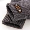 Winter Autumn Men Knitted Gloves Touch Screen High Quality Wool Solid Color Gloves Men Mitten
