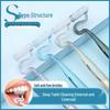 Hanniya S-Shaped Vertical Toothbrush for Adults with Soft Bristles for Interdental Cleaning, Tongue Coating Removal, and Gum Massage.